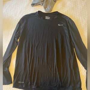 Nike Men's Black Long Sleeve Dri-FIT Tee